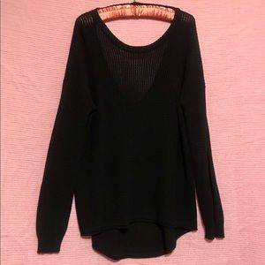 cutout back sweater